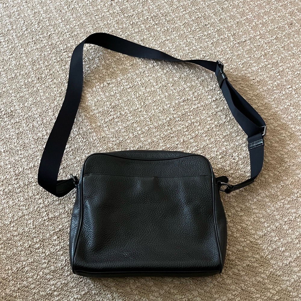 Coach Black Leather Messenger Bag
